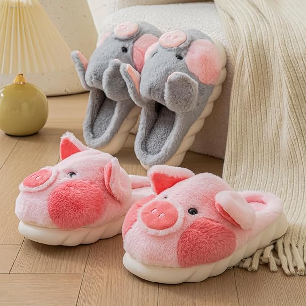 Stitched Pig Slippers