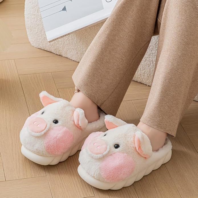 Stitched Pig Slippers