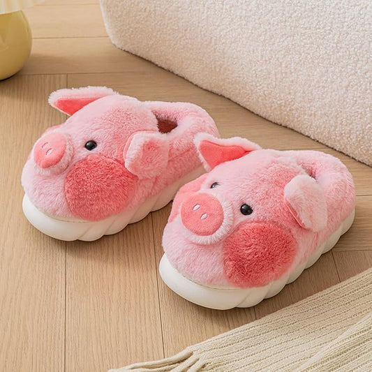 Stitched Pig Slippers