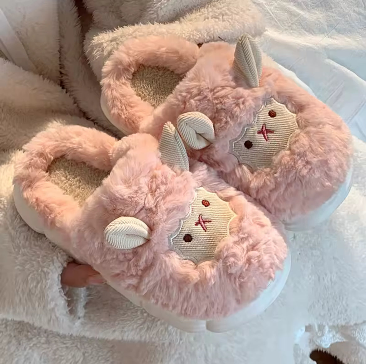 Stitched Sheep Slippers