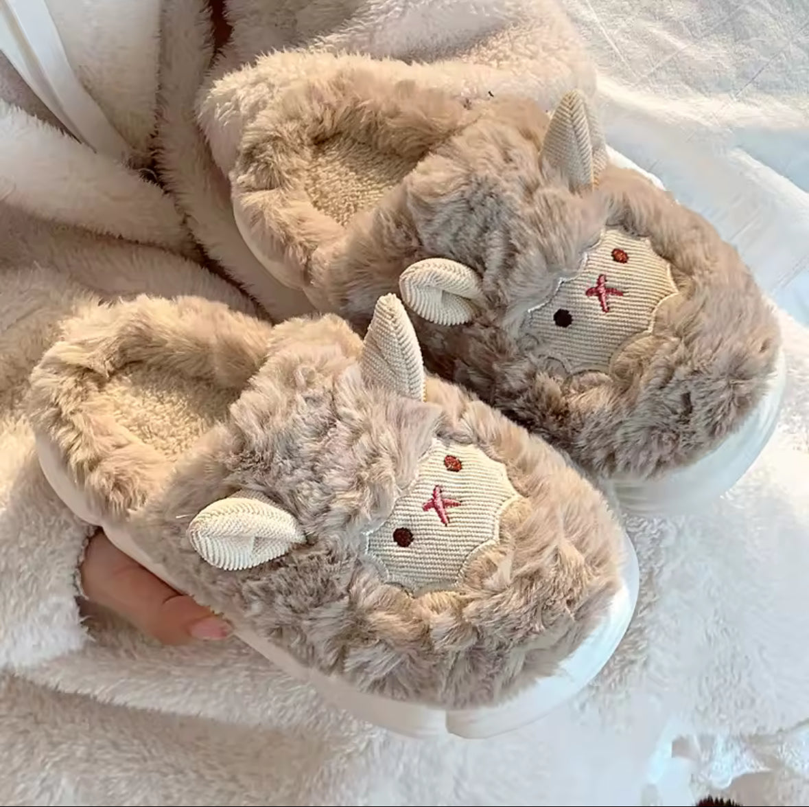 Stitched Sheep Slippers