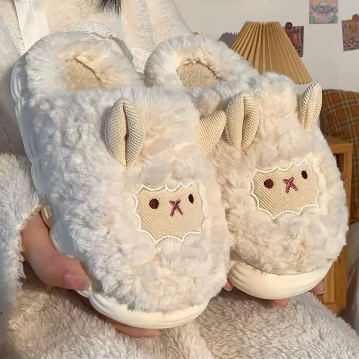 Stitched Sheep Slippers