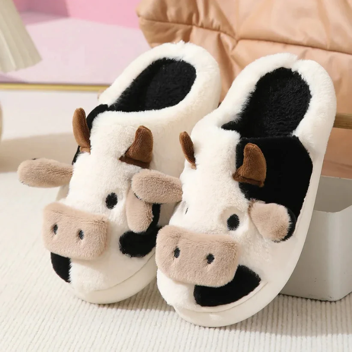 Stitched Cow Slippers
