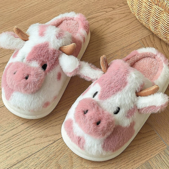 Stitched Cow Slippers